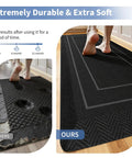 Ridiculously Thick Anti Fatigue Kitchen Mat For Standing Desks And Workstations Waterproof High Density Foam Non Slip Ergonomic Comfort Mat Black 20 By 39 Inches comparison with worn mat