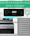 Easy Drop In Membrane Switch Touchpad For Samsung Stove Oven Replacement No Fuss Install Fits models including NE595R0ABSR shown