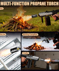 Powerful Propane Torch Gun With Adjustable Flame for cooking, welding, starting campfires, weeding, melting ice, and crafts
