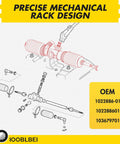 Club Car Precedent Steering Gear Box Assembly Rack Replacement diagram for Precedent Onward Tempo 2004 Up Golf Carts