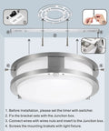 Installation guide for Motion Sensor LED Ceiling Light Flush Mount 20W 1980 Lumens 5000K Indoor Outdoor For Garage Laundry Porch Hallway Basement Ultra Bright Ceiling Fixture.