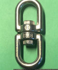Top Shelf Marine Grade 316 Stainless Steel Anchor Swivel Eye And Eye 6mm 1/4 Inch on green background with ruler