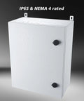 IP65 Weatherproof Metal Electrical Enclosure Box For Wall Mounting, Rugged Outdoor Junction Cabinet, heavy-duty steel, NEMA 4 rated