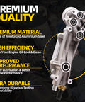 Heavy Duty Aluminum Oil Cooler And Oil Filter Housing Kit With Gaskets And Sensors For 2011 2016 Chrysler 200 300 premium quality