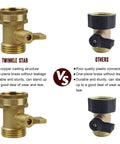 Three Quarter Inch Water Hose Shut Off Valve Two Pack Solid Brass Leak Free Ball Valve For Garden Hose Heavy Duty Durable Corrosion Proof Quick Shutoff For Easy Water Control, brass valve comparison
