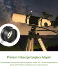2 Inch To 1.25 Inch Eyepiece Adapter For Telescope, built tough metal construction with premium thumbscrew and brass locking system