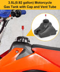 Gas Tank With Cap For CRF50 XR50 50cc 70cc 90cc 110cc 125cc Dirt Bikes on red motorcycle, includes vent tube