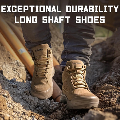 Steel Toe Work Boots For Men And Women Lightweight Slip Resistant High Top Safety Shoes With Puncture Proof Construction