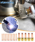 Pro Grade Tig Welding Consumables Kit With Gas Lens Collet Bodies And Copper Collet Tips For WP 17 18 26 Series Torches