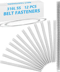 12 Inch Conveyor Belt Fastener Kit With 12 Pieces Of 316 Stainless Steel Clipper Lacing And 70 Inch Hinge Pin Box Needle Fasteners Displayed