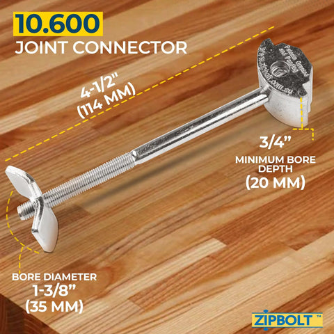 Heavy Duty Joint Connectors For Countertops And Butcher Blocks, total game changer for quick wood assembly, 4.5 inch metal joint connector.