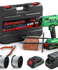 Heavy Duty Cordless Rebar Tying Gun With Auto Wire Feeding For Rapid Steel Tie Work with tools, wires, and battery packs.