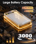 3000mAh battery for Crush20 Acoustic Guitar Amp With Reverb And 20W Power, showing charging and working time.