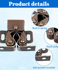 Product details of 4 Pack Double Roller Cabinet Latch Hardware For Cupboard Closet Kitchen Doors And RV Cabinets Closure Catches