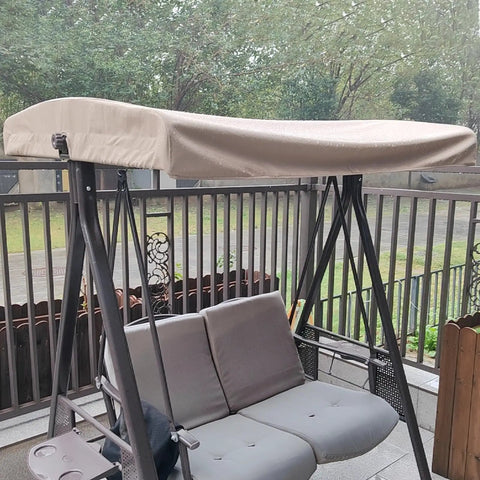 Outdoor Swing Canopy Replacement Cover For 3 Seater Porch Swing Waterproof Top Shade For Patio And Garden Durable Polyester Weatherproof Canopy Awning Size 198x125 Cm 79x49 Inch No Fuss Easy Fit And Fresh Color