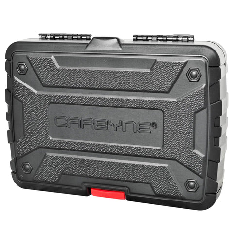 Durable storage case for Eighteen Piece Extra Long Ball End Hex Set With Three Eighths Inch Drive SAE And Metric S2 Steel Bits Ball End Tips