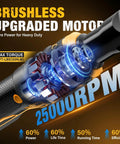 Image showcasing brushless motor details of Cordless Three Eighth Inch Ratchet Wrench Packing Eighty Eight Foot Pounds Of Real Deal Power Running Smooth At Five Hundred Rpm Compatible With Dewalt Twenty Volt Batteries For Auto Shop Grind Or Weekend Mechanic Jobs Tool Only No Battery Included.
