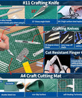Pro Grade 75Pcs Modeler Basic Tools Craft Set For Gundam Model Cars And Planes DIY Repair Kit with knife, mat, and finger cots.