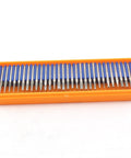 Diamond Grinding Head Set For Carving Burrs Rotary Bits With One Eighth Inch Shank 30 Pack Pro Grade Diamond Tool Bits in orange case