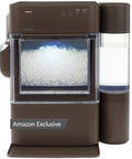 Countertop Nugget Ice Maker With 38 Lbs Daily Capacity And One Gallon Tank showcasing sleek chocolate quartz design.