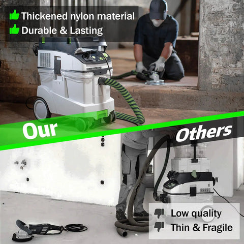 Make Quick Work Of Any Mess With This Beefy Heavy Duty Dust Extractor Hose Compatible With Festool Ct Shop Vacs 3.5 Meter Long D27 32mm Smooth Suction Tubing in use.