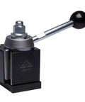 AXA Machinist Core Quick Change Wedge Tool Post Set For Lathes Up To 12 Inch Swing with Wedge Type Post shown in side view