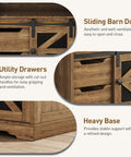 Top Shelf Farmhouse End Table With Built In Charging Station And Two Deep Storage Drawers Set Of Two sliding barn door and utility drawers.