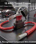 Heavy Duty 10 AWG Inline Fuse Holder 4 Pack 12 Volt Blade Type ATC APC Weatherproof with tinned copper wire for auto marine use.