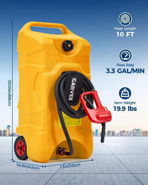 Heavy Duty 16 Gallon Gas Can Made From Industrial HDPE Fuel Container Resists Corrosion And Dents For Emergency Storage R Jobsites And Outdoor Adventures