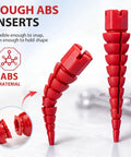 45 Piece Stripped Screw Hole Repair Kit For Wood And Furniture Fixes For Door Hinges And Cabinets Fits Two To Sixteen Wood Screws With Push In Plugs Red DIY Friendly Cabinet Doors Drawers And Furniture Repair Anchors ABS inserts shown