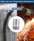 316 stainless steel hose barb fitting, I-shaped male thread, 1.2-inch BSPT, 1.6-inch hose barb, silver.