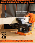 Beefed Up Heavy Duty 4 Inch Bench Vise With 4400 Lbs Clamping Power, 360 Degree Rotating Base And Anvil, 4 Inch Jaw Opening