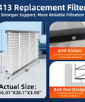 2 Pack Replacement Air Filters MERV 13 16x28x4 Actual Size Fits HVAC Furnaces and Air Purifiers Models 4400 3413 2416 2413 1610 1413