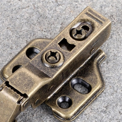 Ultra Quiet Cabinet Hinges 2 Pack Hydraulic Mute Stainless Steel Door Closers for cupboards copper core damper close-up view