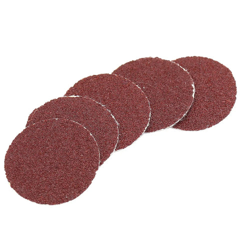 200 Pcs Red Sandpaper Discs 1 Inch Fine Grade for wood polishing, showing several red sandpaper discs stacked in detail.