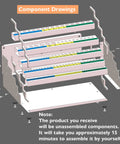 Component drawing of Premium Quality Industrial Grade Drill Bit Organizer Storage Box With 118 Precision Holes and Easy Reference Chart.