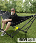 Universal Hammock Stand 600 Lb Capacity, 30 Second Foldable Setup, No Tools Or Screws Needed, Portable Camping Hammock Stand