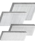 Image of All In One Pro Pack 2000 16 Gauge Finish Nails Galvanized 20 Degree Angled Nails For Pneumatic Or Cordless Finish Nailers Includes Two And A Half Inch Two Inch One And A Half Inch One And A Quarter Inch 500 Per Size, showcasing four lengths of finish nails.