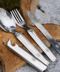 Hungarian Army Cutlery Set 4 Pieces Military Issue Camping Utensils Kit With 5 In 1 Detachable Fork Spoon Knife Can Bottle Opener
