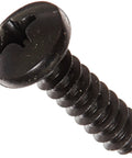 Rugged All Purpose Steel Sheet Metal Screw With Black Oxide Finish Pan Head And Phillips Drive Type AB Point Thread Size Ten Sixteen Three Quarters Inch Length Pack Of One Hundred