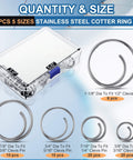 66 Piece Stainless Steel Cotter Ring Kit With Five Sizes Durable 316 Stainless Steel Split Rings For Clevis Pins Marine Hardware And Hitch Pin Lock Systems Pro Grade Corrosion Resistant For Harsh Environments