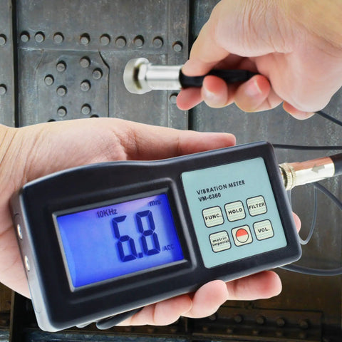 Hella Reliable Digital Vibration Meter Gauge And Analyzer For Heavy Industrial Machinery measures vibration levels handheld device