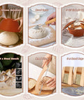 All In One Sourdough Starter Kit With Enamel Cast Iron Pot For Pro Style Bread Baking Complete Supplies with tools and ingredients.