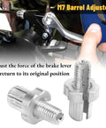 Close-up of Beefy 7mm M7 Brake Lever Adjusters 2 Pack For Road And Mountain Bikes Aluminum Alloy Silver High Quality Screws