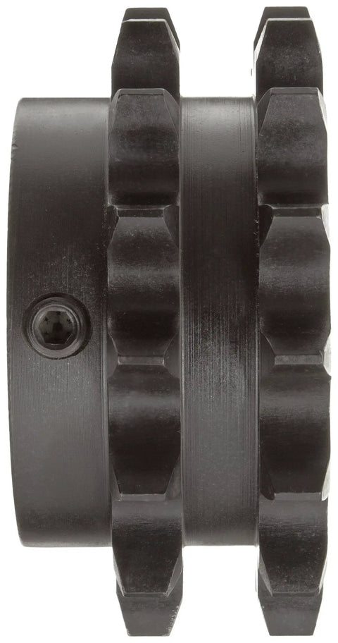 Tough As Nails Winch Roller Chain Sprocket With Hardened Teeth And Type B Hub shown from the side, highlighting 15 teeth and sturdy design.