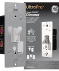 Dimmer Switch With Toggle On Off White Finish For Single Pole And Three Way Wiring, Smooth Full Range Dimming and Brightening