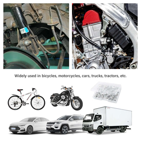 20 Piece Universal Throttle Cable Ends One Eighth Inch Fittings For Cars, Bicycles, Motorcycles, Lawn Mowers And ATVs, images of vehicle parts