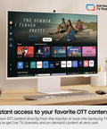 32 Inch M80D Series 4K UHD Smart Monitor With Streaming TV Built In Speakers HDR10 Plus AI Upscaling USB C Ergonomic Stand SlimFit