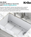 Bellucci Series Stainless Steel Sink Bottom Grid With Soft Rubber Bumpers For 30 Inch Kitchen Sink Heavy Duty T304 Construction Protects Sink Surface