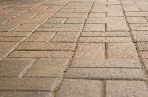 Stamped concrete pavers featuring a rich wet look finish, ideal for use with Rock Solid Penetrating Concrete Sealer 5 Gallon Solvent Based.